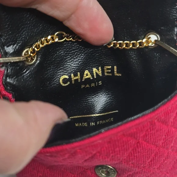 Chanel jersey pink Raspberry Micro Bag - Picture 7 of 11